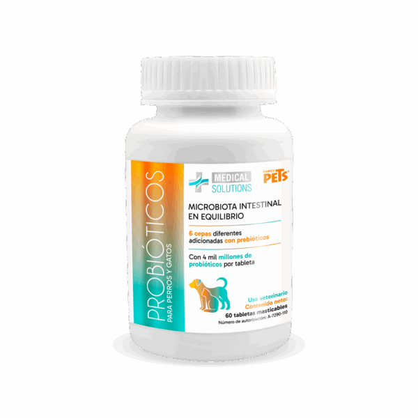 MS-Probiotico para Perros y Gatos 60 Tableta Masticable